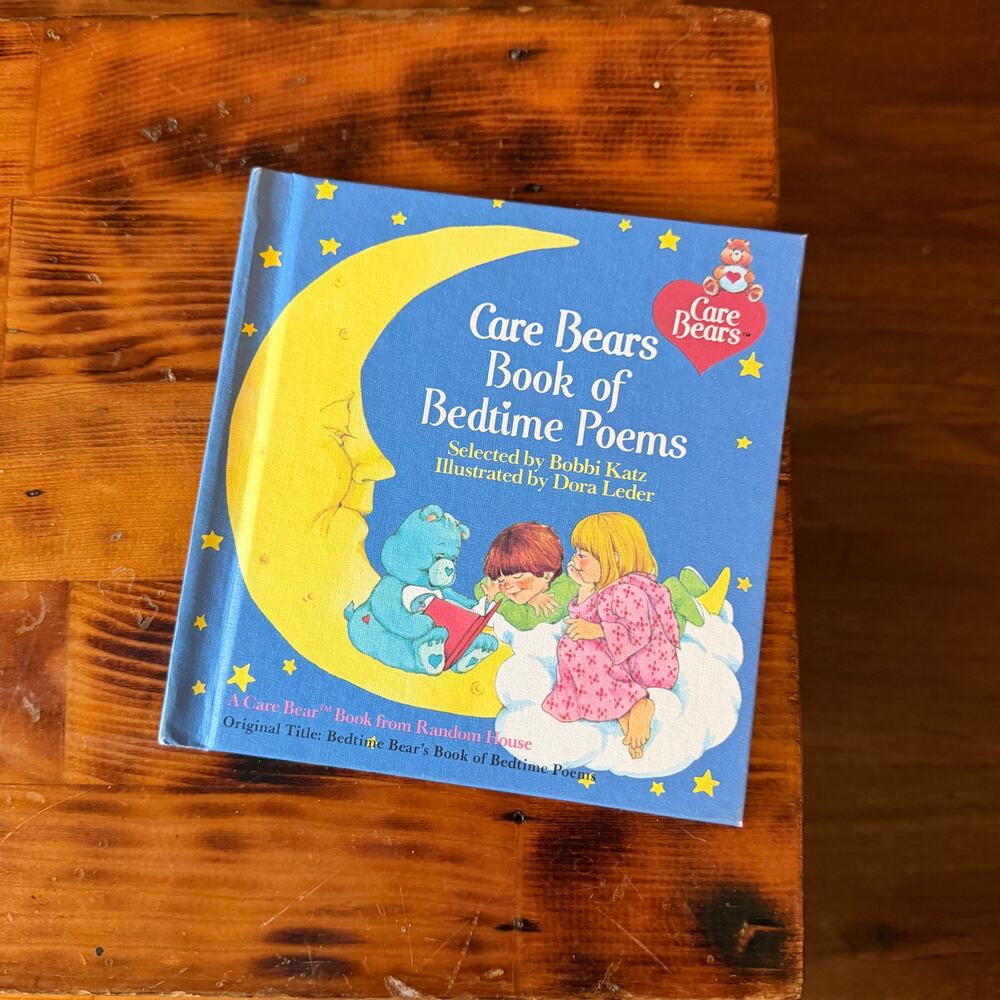 Vintage 1983 Care Bears Book Of Bedtime Poems Small Hardcover Book